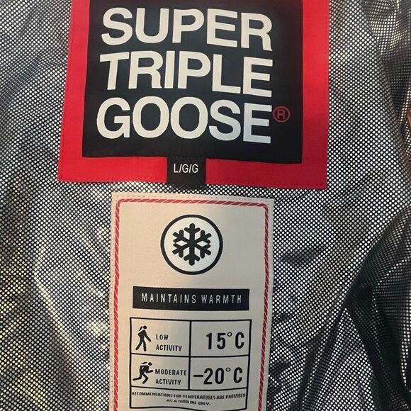 Super Triple Goose Woman’s Pink Ski Jacket  Vegan 15- -20 Degrees L - Picture 7 of 11